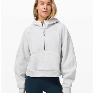Lululemon Scuba Oversized 1/2 zip heathered core ultralight grey XL